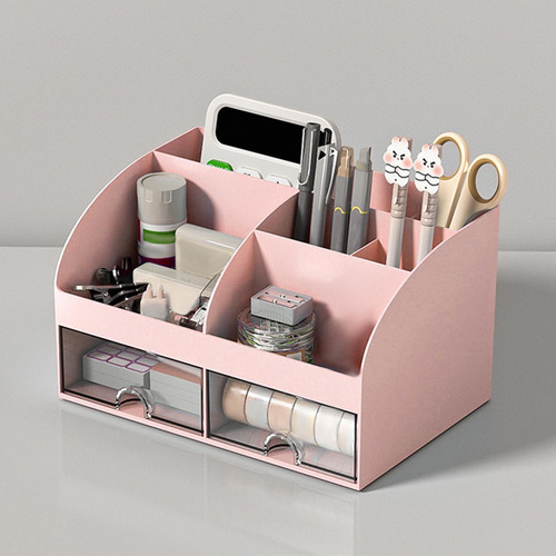 Organizador De Escritorio Con Cajones, Soporte De Rosa
