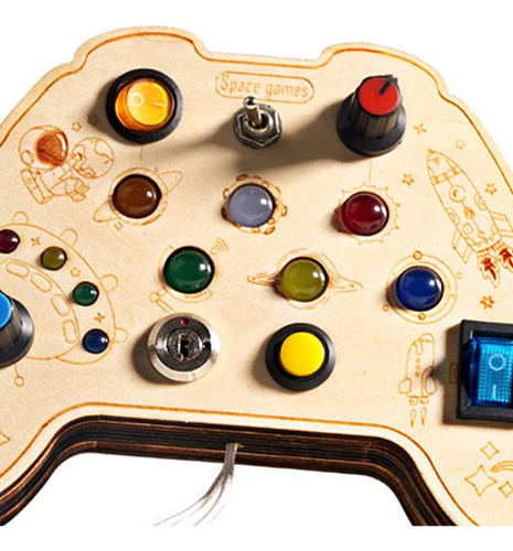 Tablero Ocupado Con Interruptor Led, Juguete Montessori Para