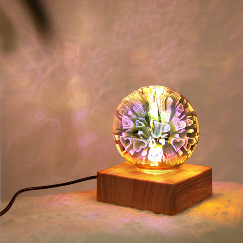 Luz De Fuegos Artificiales 3d Bola De Cristal Luz Usb