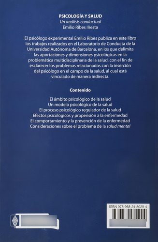 Psicología Y Salud Un Análisis Conceptual Trillas