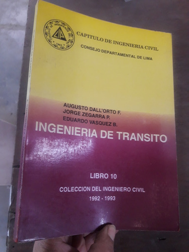 Libro  Ingenieria De Transito Jorge Zegarra Cip