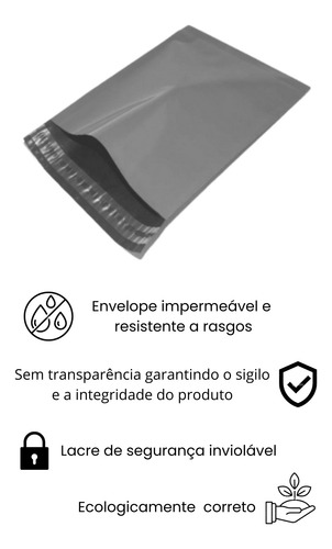 Envelope De Envio Correios Cinza Eco 19x25 1000 Peças