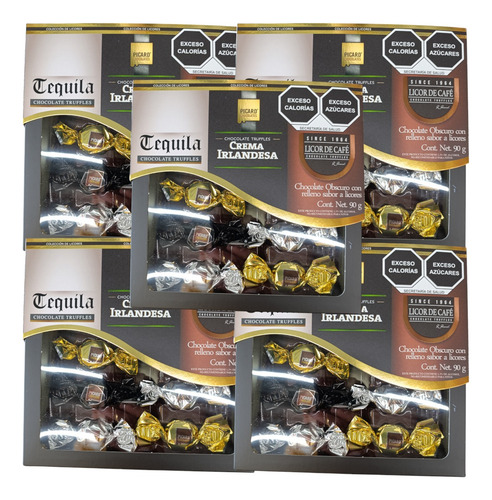 Chocolate Colección Licor 2p 90g C/u Tequila Irlandés Café E