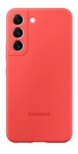 Funda Protectora Samsung Galaxy S22+ Ef-ps906 Silicona Rojo Liso