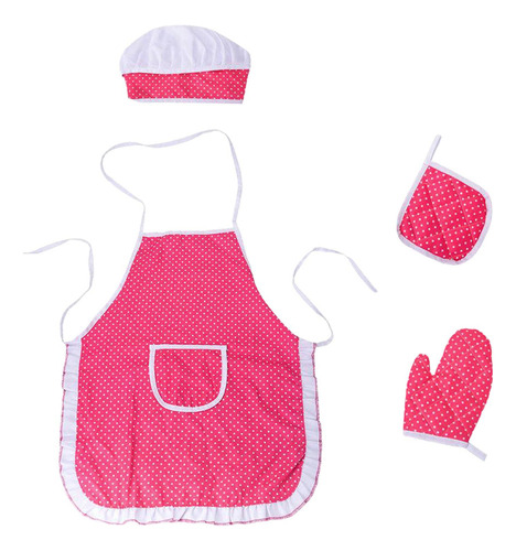 4 Piezas / Lote Ropa De Chef Infantil Utensilios De Cocina