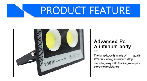 Proyector Led De 300 W, 220 V, Ip65, Lámpara Led Impermeable