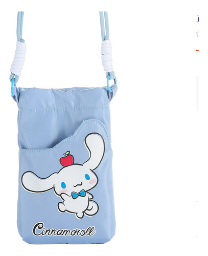 Sanrio Kuromi Mini Estuche Bolsita Portacelular Azul Acero Cinnamoroll