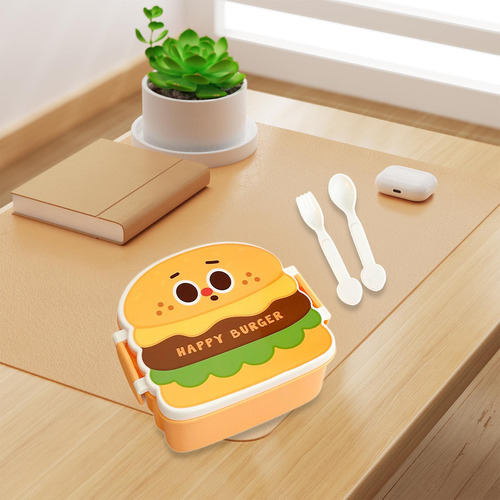 Lunch Box Bento Box Case De Almacenamiento De Hamburguesa