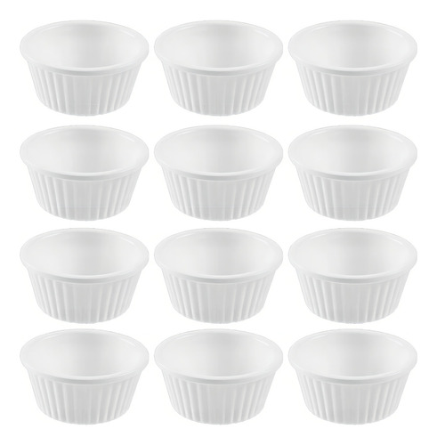 12 Ramekins 30ml Cada Mini Potes Servir Molhos Branco Uno Co