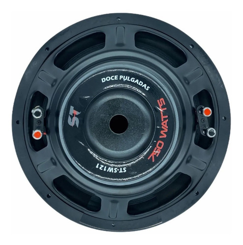 Subwoofer 12 Scandaltek St-sw121 250 Watts Rms Doble Bobina Color Negro