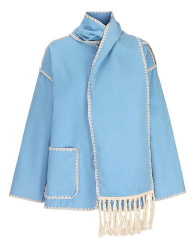 Jaqueta Feminina De Lã De Inverno Espessada E Folgada Tassel