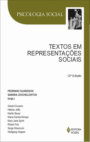 Textos em representações sociais, de Moscovici, Serge. Editora Vozes Ltda., capa mole em português, 2013