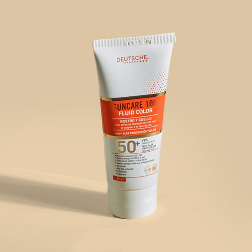 Suncare 100 Fluid Color Fps 50+ Rostro Y Cuello 60 Ml