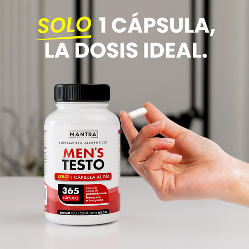 Multivitaminico Testo De 365 Cápsulas | Mantra Nutrition Sabor Sin Sabor