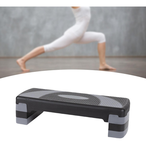 Stepper Aeróbico, Plataforma De 78 Cm Preto E Cinza