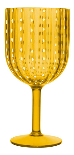 6 Taças De Acrílico Orquídea Âmbar 350ml Wolff