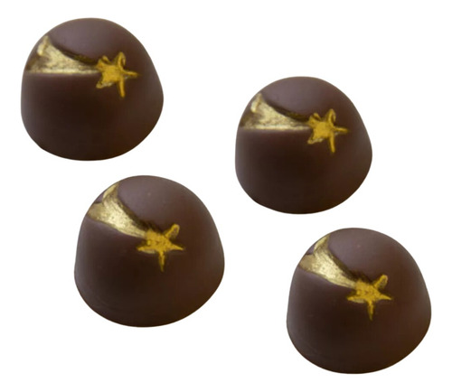 Kit 5 Formas Acetato Chocolate Bombom Estrela De Davi 3602 Cor Prateado