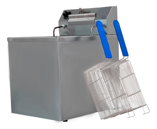 Fritador Eletrico Fritadeira Zona Fria Óleo 15l Sebem Aço Inoxidável 127v 2 Cestos