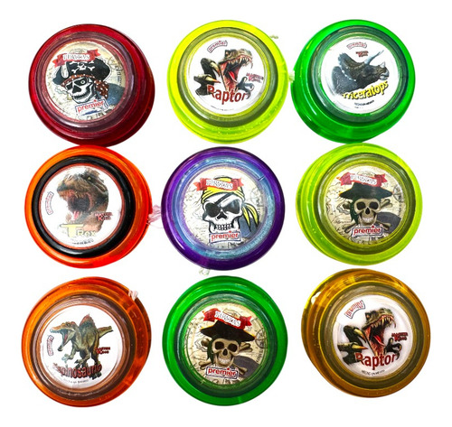 Yoyos Premier Master King C/9 Pzas - Dinosaurios Y Piratas Variado
