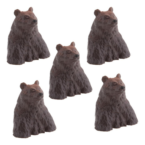 5pcs De Animales De Estatua Adornos Suministros De