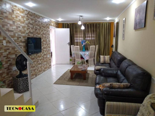 Imagem 1 de 19 de Excelente Sobrado Com 02 Dormitórios Para Venda Com 98 M² No Bairro Vila Sônia Em Praia Grande/sp. - So2095