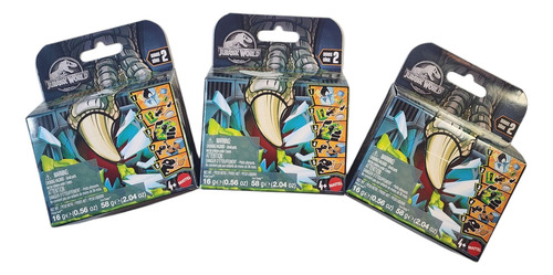 Jurassic World Crushivores Serie 2 Stego, Indominus Y Blue