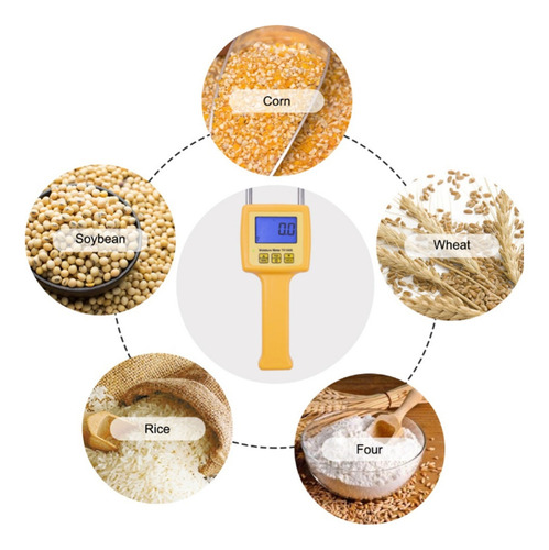 Medidor De Humedad Digital Portátil Grano Medidor De Humedad