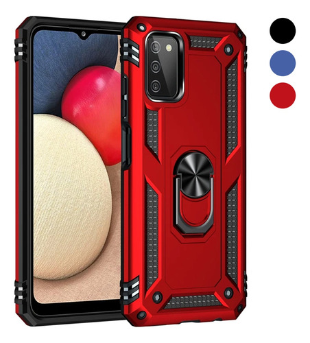 Funda Para Samsung Galaxy Antigolpes Con Anillo Magnético Rojo Samsung A04e