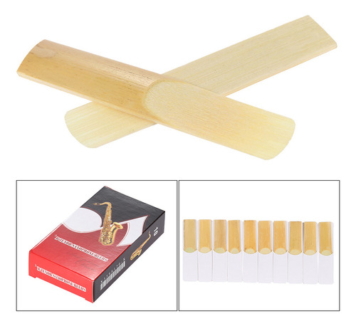 Saxofón Tenor Reed Bb Bamboo Pieces, Paquete De 10 Unidades