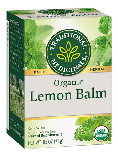 Té Organico Melissa Lemon Balm 16 Sobres Se