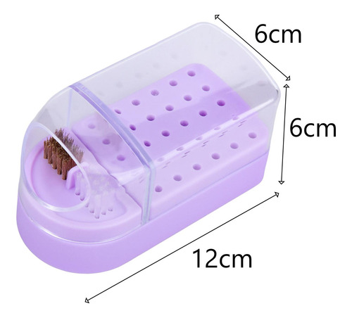 Soporte Para Brocas De Uñas, Uso En Salón De Púrpura