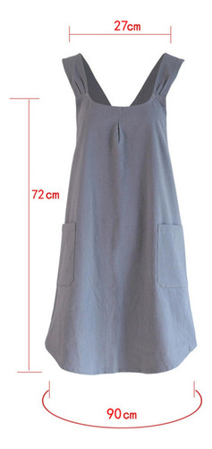 Delantal Con Espalda Cruzada Para Mujer, Babero Estilo Japon