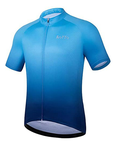 Rotto Cycling Jersey Men Bike Shirts Short Sleeve Gradient C