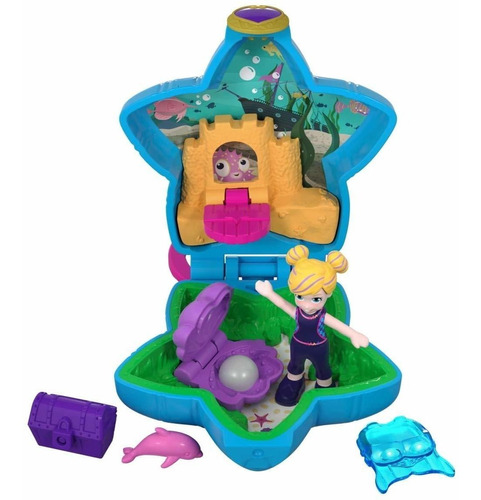 Polly Pocket Tiny Pocket Places - Acuario Compacto Con Jms