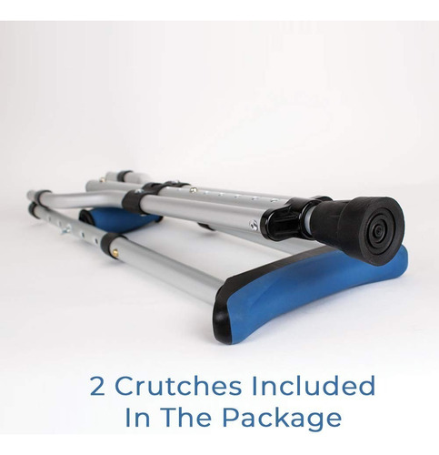 Muletas Plegables Con Altura De 1.25 Mt A 1.95 Mt Msi Color Azul