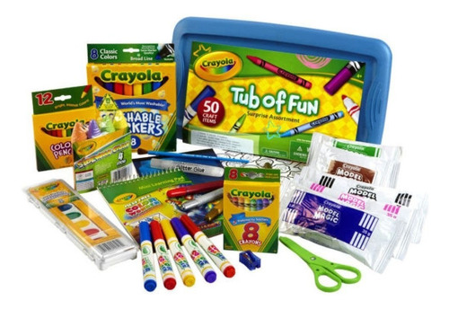 Tobo Escolar Marca Crayola 50 Articulos