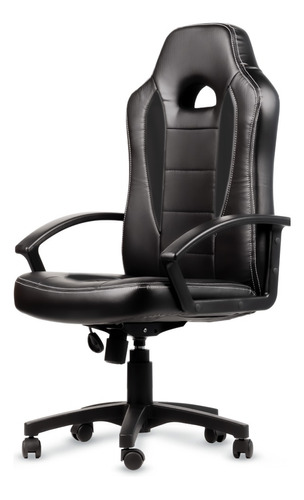 Sillon Gamer Negra Escritorio Modelo Rookie Con Ruedas 