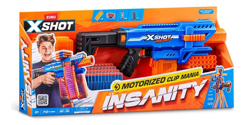 Lanza Dardos Insanity Clip Blaster Con 72 Dardos X-shot