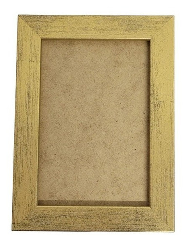 Kit 10 Porta Retrato 10x15 Cm Com Vidro Cor Ouro Kit 10-10x15