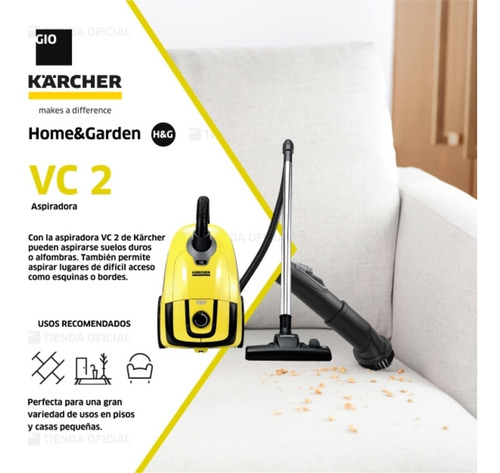 Imagen 5 de 8 de Aspiradora Karcher Para Polvo Modelo Vc 2 Tienda Oficial