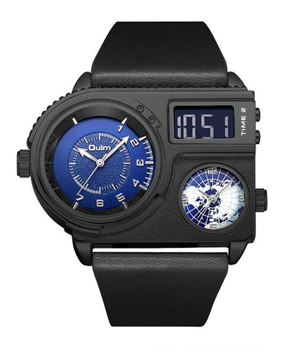 Relojes De Cuero De Cuarzo Oulm Hp5026 De Moda Para Hombre