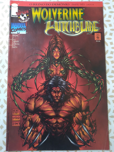 O Reino Do Demônio Parte 3: Lado A Wolverine & Witchblade / Lado B Witchblade & Elektra - Abril Jovem 1998 - Em Português - Capa Comum - Lombada Com Grampos (Usado)