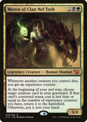 Magic Mtg Meren Of Clan Nel Toth Commander: 2015 Edition (Usado)