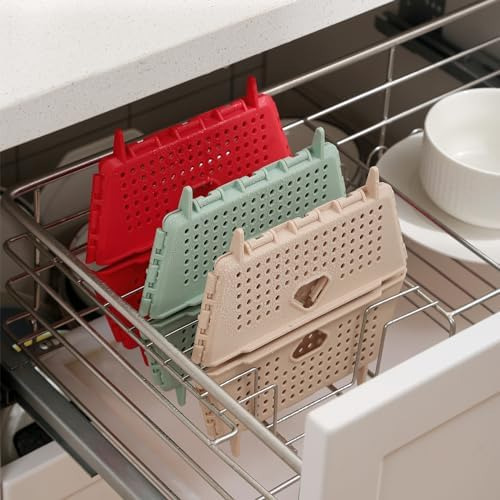 Colador Plegable De Plástico, Cesta De Drenaje Plegable Con