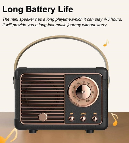 Baolira Altavoz Bluetooth Retro Mini Altavoz Bluetooth, Alta