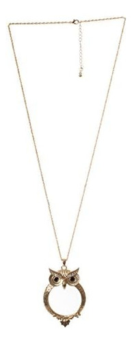 Collar Con Colgante De Lupa Con Lupa 4x De Búho, 30 (tono Do