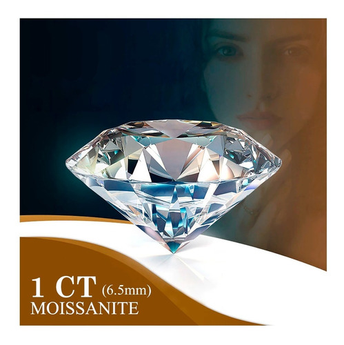 Gema Moissanita Diamante 1ct Vvs1 Color Ef Con Certificado