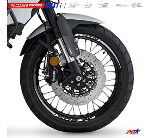 Calcos Para Llantas Benelli Trk 502x Gris 502 X  2022