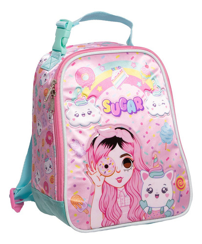 Kit Mochila Mis Pastelitos Lonchera Lap Original Primaria Mo Rosa Rosa