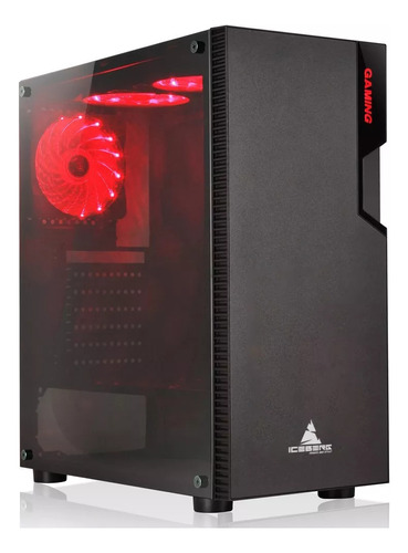 Gabinete Caja Atx Iceberg Glacius V2 Negra Vidrio Templado